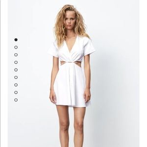 ZARA cutout poplin dress